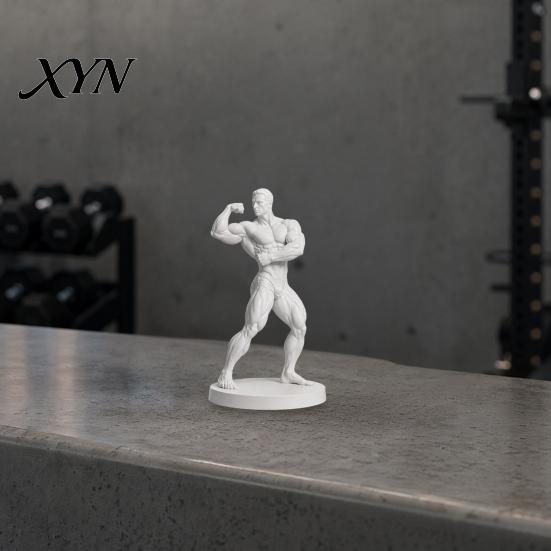 3D-печатная статуэтка для фитнеса, поза с высоким подъемом бицепса спереди, фигурка бодибилдера, мужское тело, скульптура с эстетикой мускулистого мужчины, декоративная фигурка для спорта и тренировок
