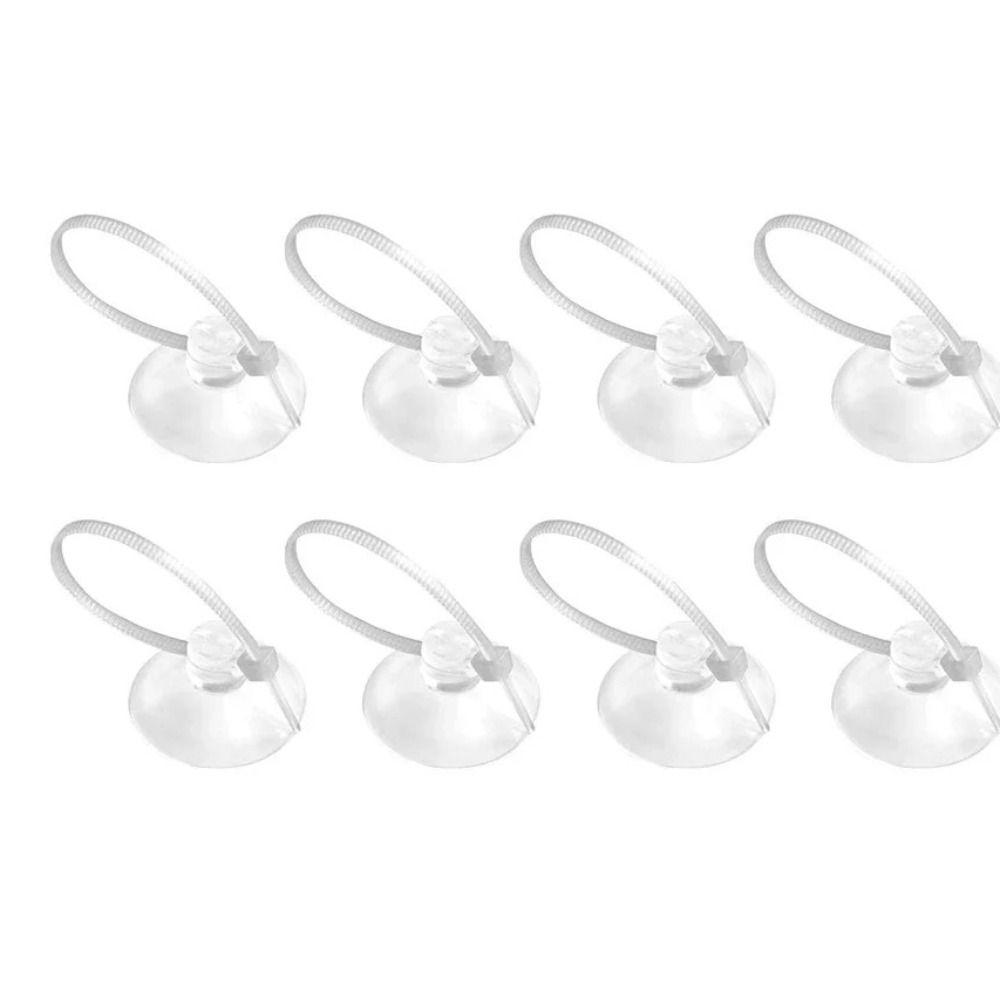 4/8/20Pcs Strong Suction Aquarium Suction Cups Set Adjustable Cable Ties Plants Binding Fish Tank Suction Hooks Transparent