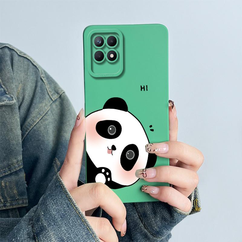 Чехол для телефона OPPO Realme 8i 4G RMX3151 RMX3286 Мягкий силиконовый Capa для realme Narzo 50 Милый панда Мультяшный Цветок Funda Чехол