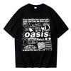 Oasis Реюнион Тур 2025 Хлопковая Футболка с Принтом Мужская Женская Харадзюку С Округлым Вырезом Oasis Live 25 Тур Мерч Повседневная Мужская Футболка Подарки