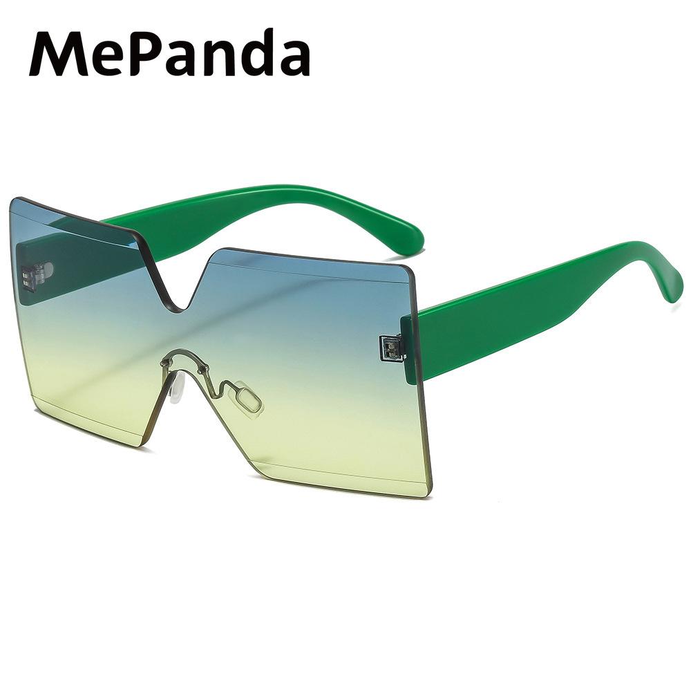 MePanda унисекс, двухцветные, цельные, без оправы, модные уличные солнцезащитные очки для вечеринок., UV400
