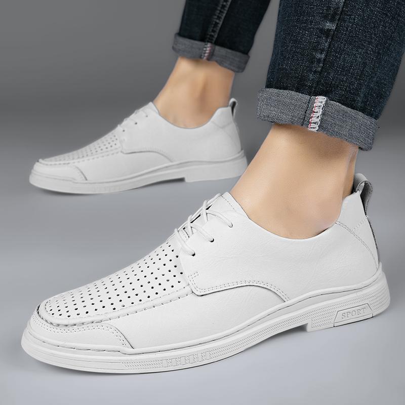 Man Sneakers Top Quality Moccasins Driving Men's Shoes Men Casual Summer Shoes Genuine Leather High Quality Lace Up Oxford Shoes