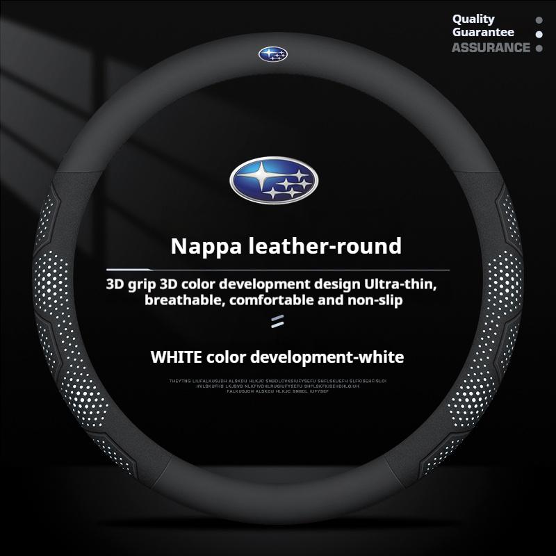 For Subaru Outback Brz Wrx Xv Ascent Forester Impreza Legacy Car Suede Carbon Fiber Leather Steering Wheel Cover Accessories