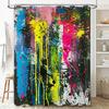 Abstract Colorful Splatter Design Shower Curtain Waterproof Bathroom Decorations Polyester Fabric Various Sizes Available