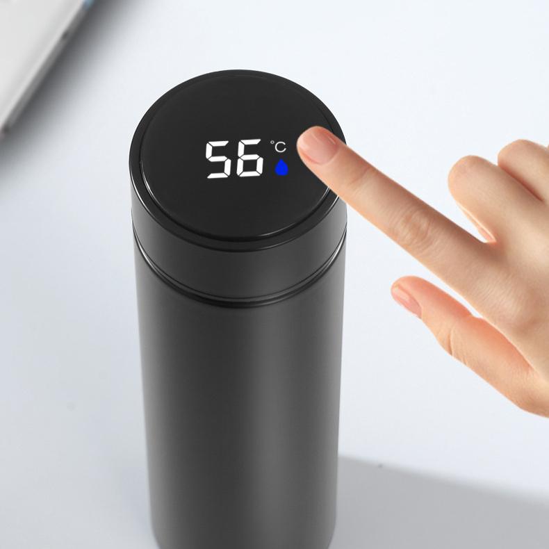 1 шт. Бутылка для воды с цифровым дисплеем температуры, изолированная чашка для воды из нержавеющей стали, идеально подходит для активного отдыха, путешествий и фитнеса