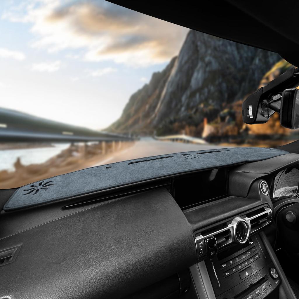 KUNGKIC Dashboard Sun for Lexus RC and RC200t F Sport Version L Cover, Protection, Non-Reflective, Black, 2015-2023 RC300, RC350, RC300h, (Right-Hand