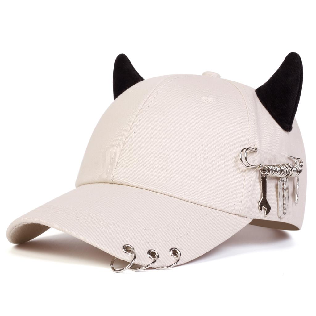 Men's and Women's Hip-hop Baseball Duckbill Cap Outdoor Street Rings Hat