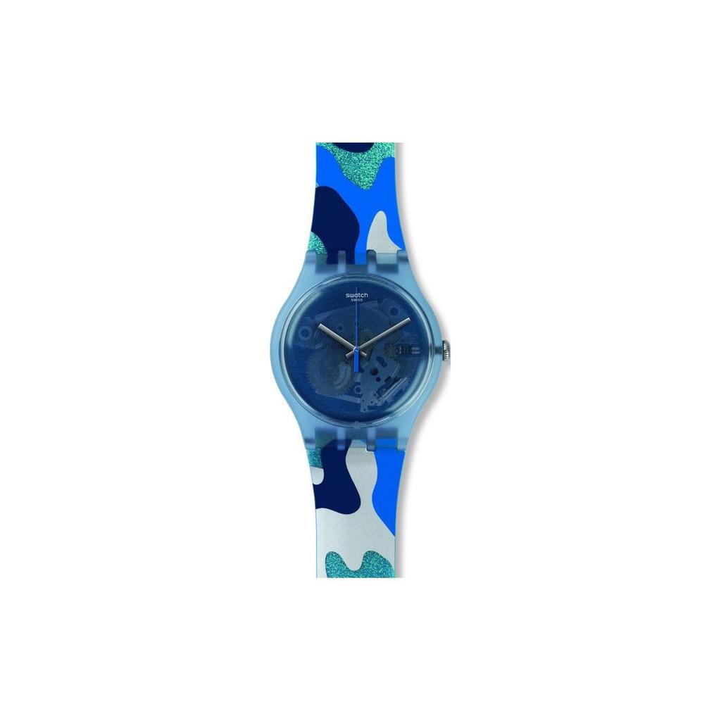 Swatch Унисекс 41 мм Синие часы SUOZ215 SUOZ215