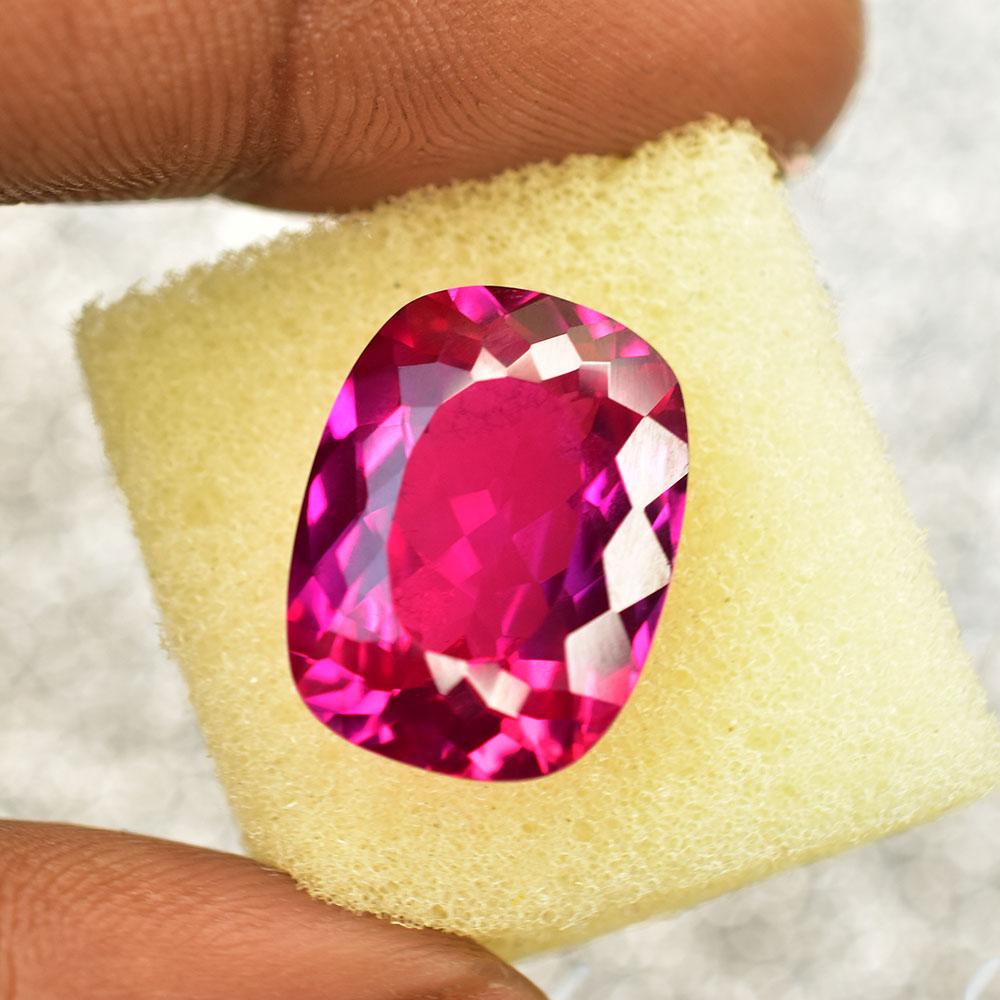12.60 Ct NATURAL Pink Ruby UNIQUE Cushion Cut Loose Gemstone