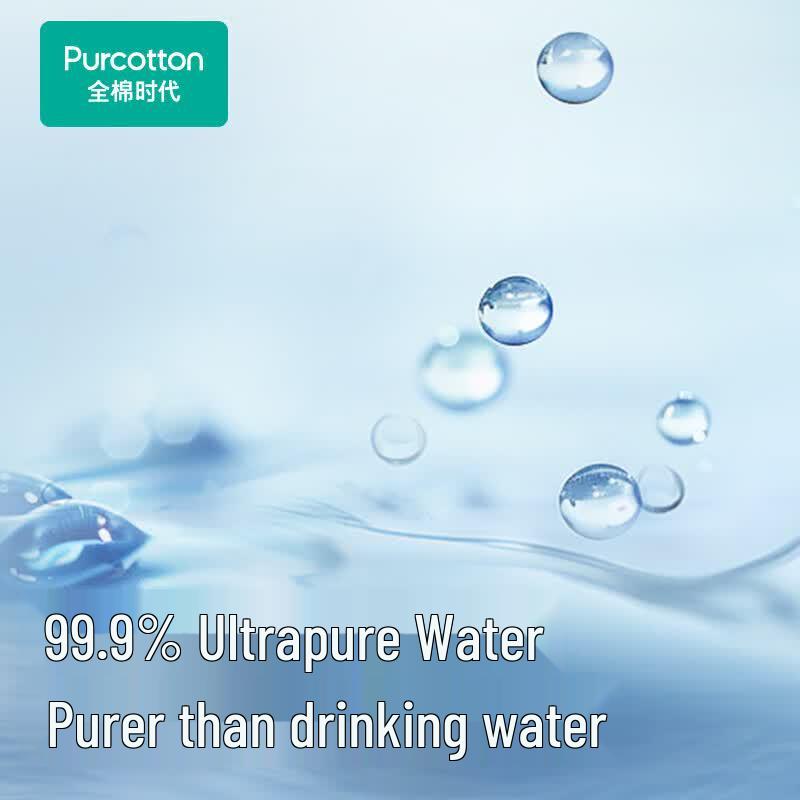 Purcotton Adult 100% Cotton Pure Water Wet Wipes - Family Pack