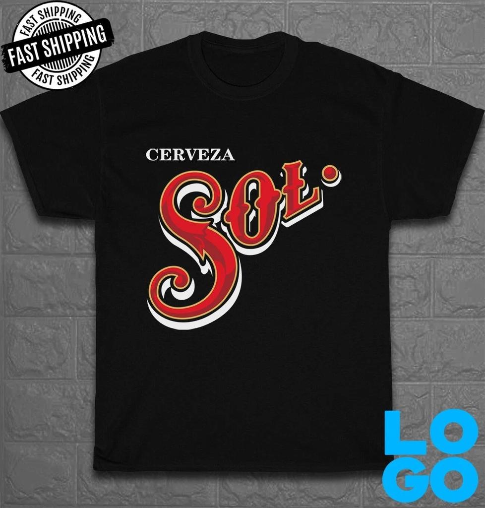 New Cerveza Sol Logo Men's Funny T-Shirt Made In USA Size S to 5XL