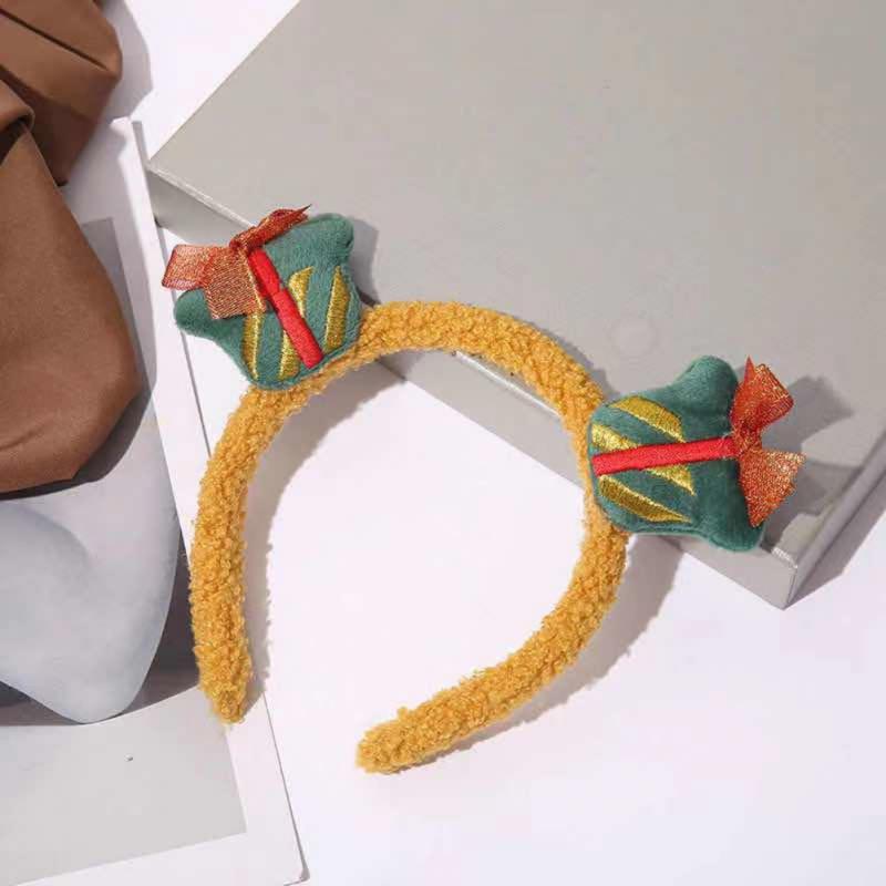 Мультяшный рождественский головной убор милый оленьи уши рога шпильки заколки Санта-Клаус снеговик повязка на голову веревка для волос детский головной убор