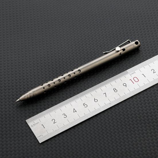 Ручка шариковая Yousheng из титанового сплава, длина 4,7 дюйма, выдвижная, легкая, EDC-ручка с карманным зажимом для офиса, бизнеса, школы