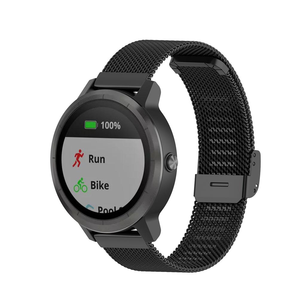 Сетчатый ремешок из нержавеющей стали 20 мм для часов Garmin Vivoactive 3/Venu/Vivomove 3/Forerunner 245,645