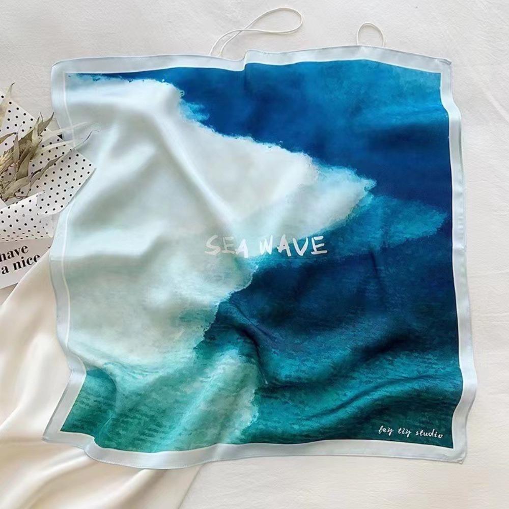 Квадратный платок 70*70см Роскошный принт Хиджаб Бандана Модная лента для головы