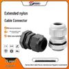 M Metric Nylon Plastic Waterproof Cable Connector with Double Head Lock Nut Gland