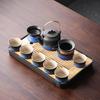 XUNYI Black-Blue Gradient Ceramic Travel Tea Set