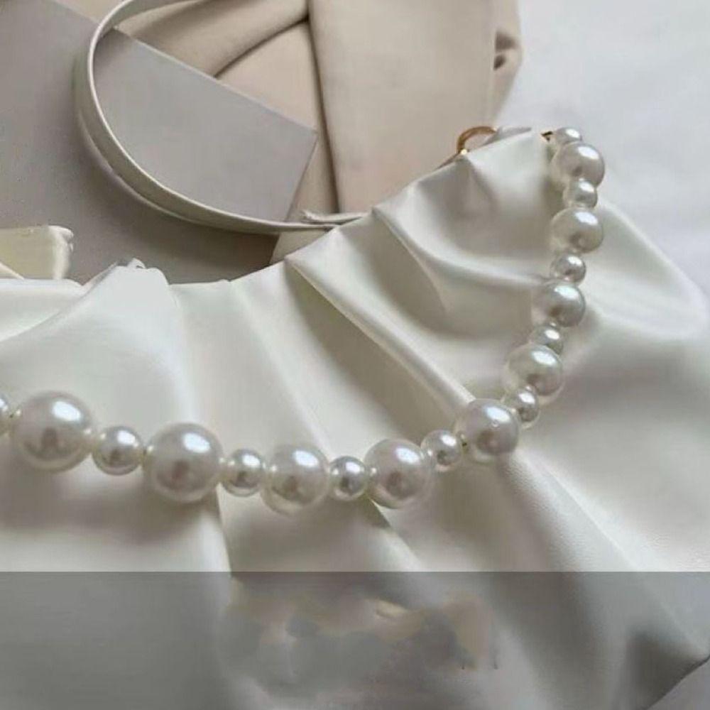 Korean Luxury Crossbody Bag Small Women's Handbags Portable Pearl Shoulder Bag Purses