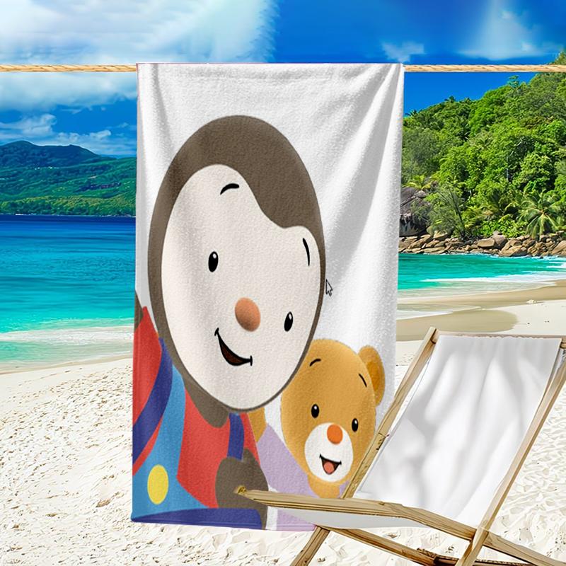 Ultra-Soft Beach Towel with Tchoupi Theme,Ideal for Pool - Camping, Diving - Perfect Travel Essential, Vibrant Beach Towel.