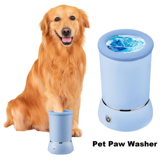 Очиститель собачьих лап Автоматическая стиральная машина Очиститель лап домашних животных Легкое управление одним касанием Перезаряжаемая чашка для мытья собачьих лап для маленьких, средних, крупных пород, собак, кошек