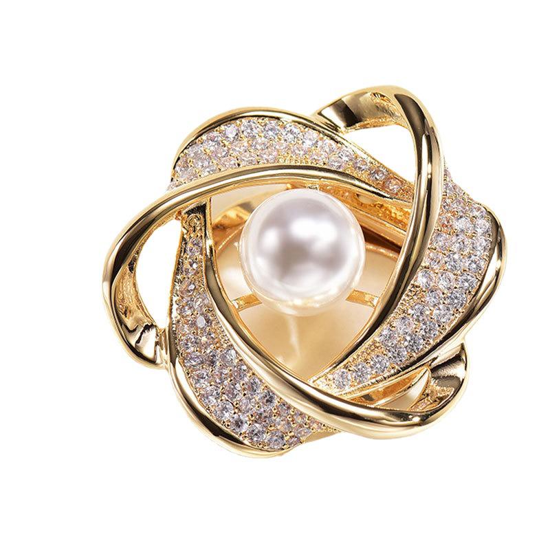 High-End Dual-Purpose Flower Brooch & Scarf Buckle Corsage Pin