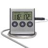 Кухонный термометр для мяса с мгновенным показанием, цифровой термометр и таймер с пищевым зондом из нержавеющей стали для конфет, готовки, духовки, барбекю