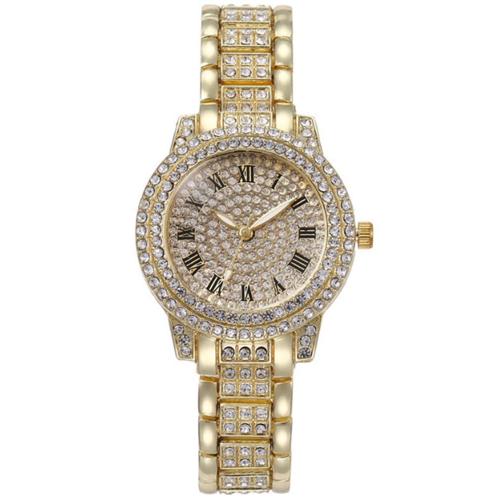 Красивые женские часы-браслет Рог изобилия Женские часы с бриллиантами Кварцевые часы