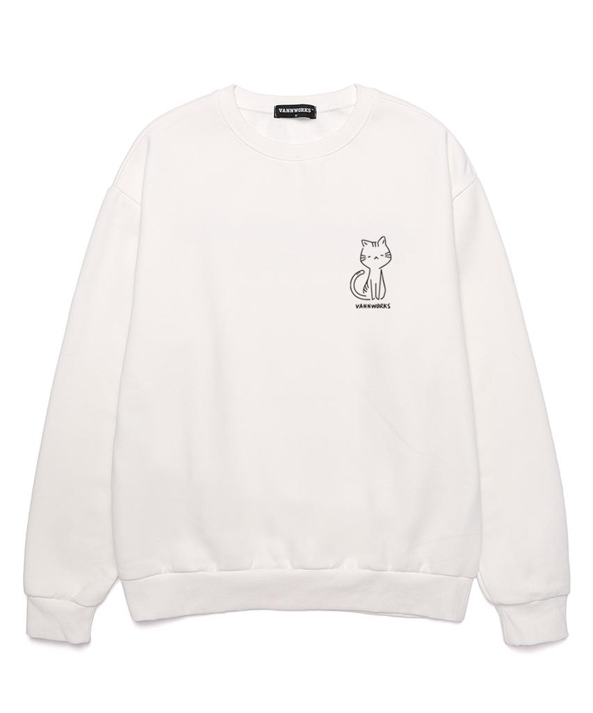 VANNWORKS [2Pack] Cat Oversized Sweatshirt (Vls0002S) (A Type)