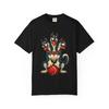 Cerberus Dog Playing Fetch Graphic T-Shirt Black Front Print Comfort Colors 1717