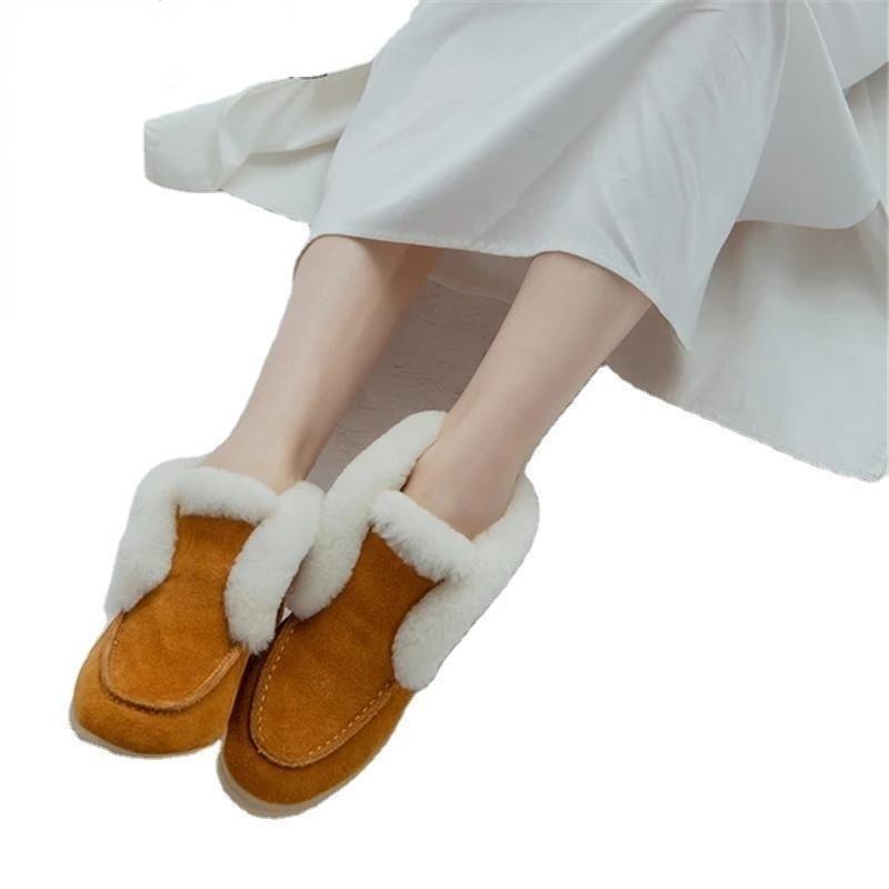 New Large 35-43 Snow Boots Cotton Shoes Plush Non Slip Warm Fashion Casual Boots