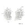 ZAKOL Vintage Cubic Zirconia Snowflake Pendant Women's Earrings Classic Earring Bridal Wedding Party Jewelry 2026 Trend