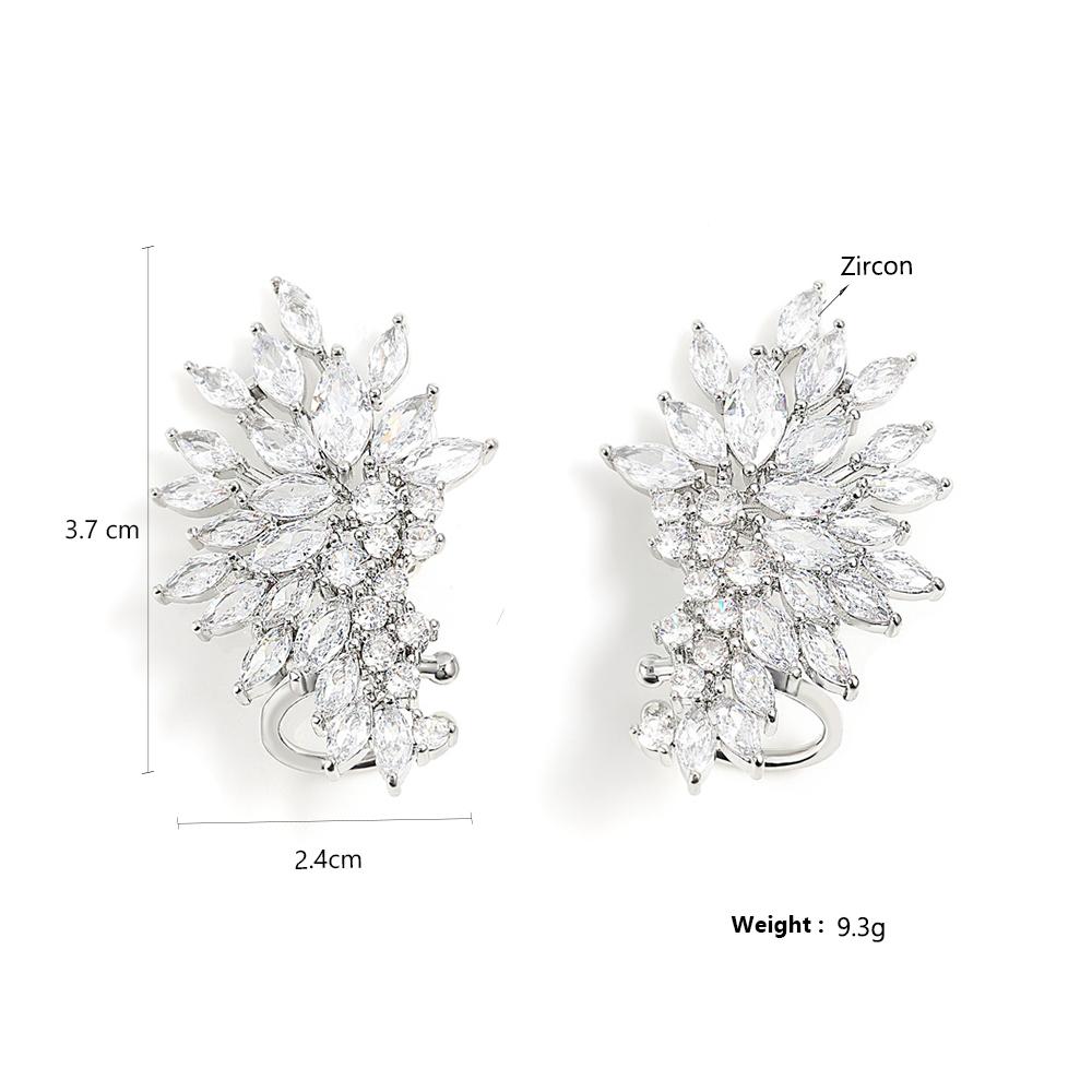ZAKOL Vintage Cubic Zirconia Snowflake Pendant Women's Earrings Classic Earring Bridal Wedding Party Jewelry 2026 Trend