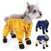 Waterproof Dog Boots with Suspender 4-Legged Dog Rain Shoes Anti-Slip Pet Paw Protector for Small