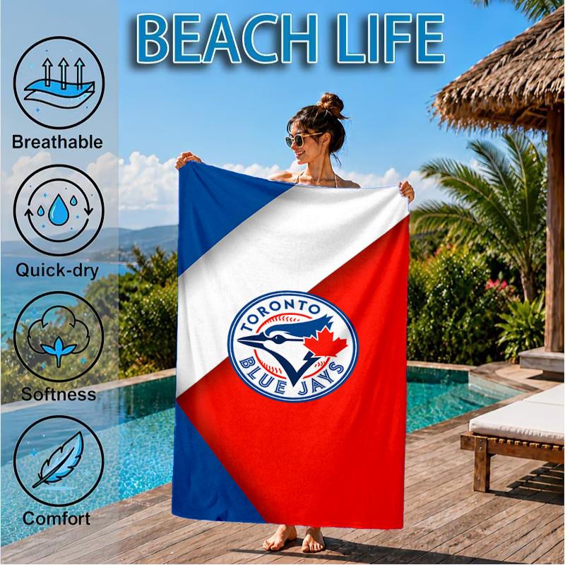 Toronto Jays Beach Towel, Microfiber Beach Towel, Perfect For Pool, Beach, Travel, Home Decor Beach Party Fan gifts