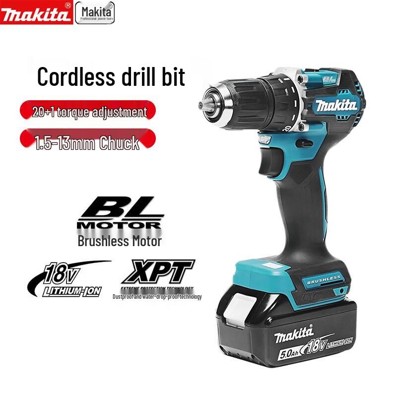 Makita 18V Brushless Cordless Drill/Driver Kit CN plug (adapter included)