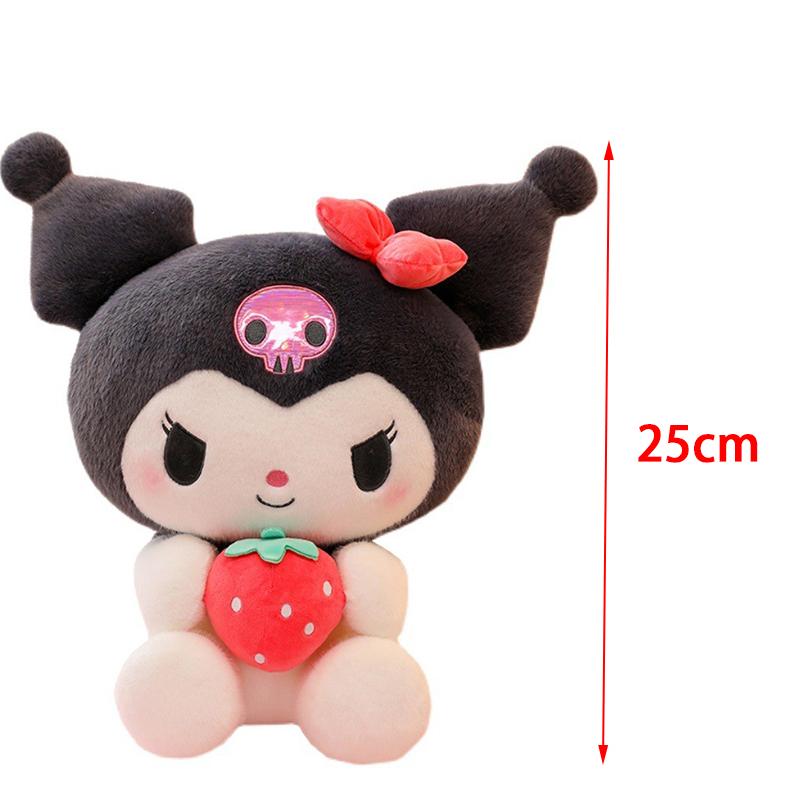 25 см Sanrio Клубничная Куроми Подушка Плюшевая Игрушка Мягкая Набивная Животное Клубничная Мелодия Фигурка Кукла Подарок Для Девочки Подарки На День Рождения