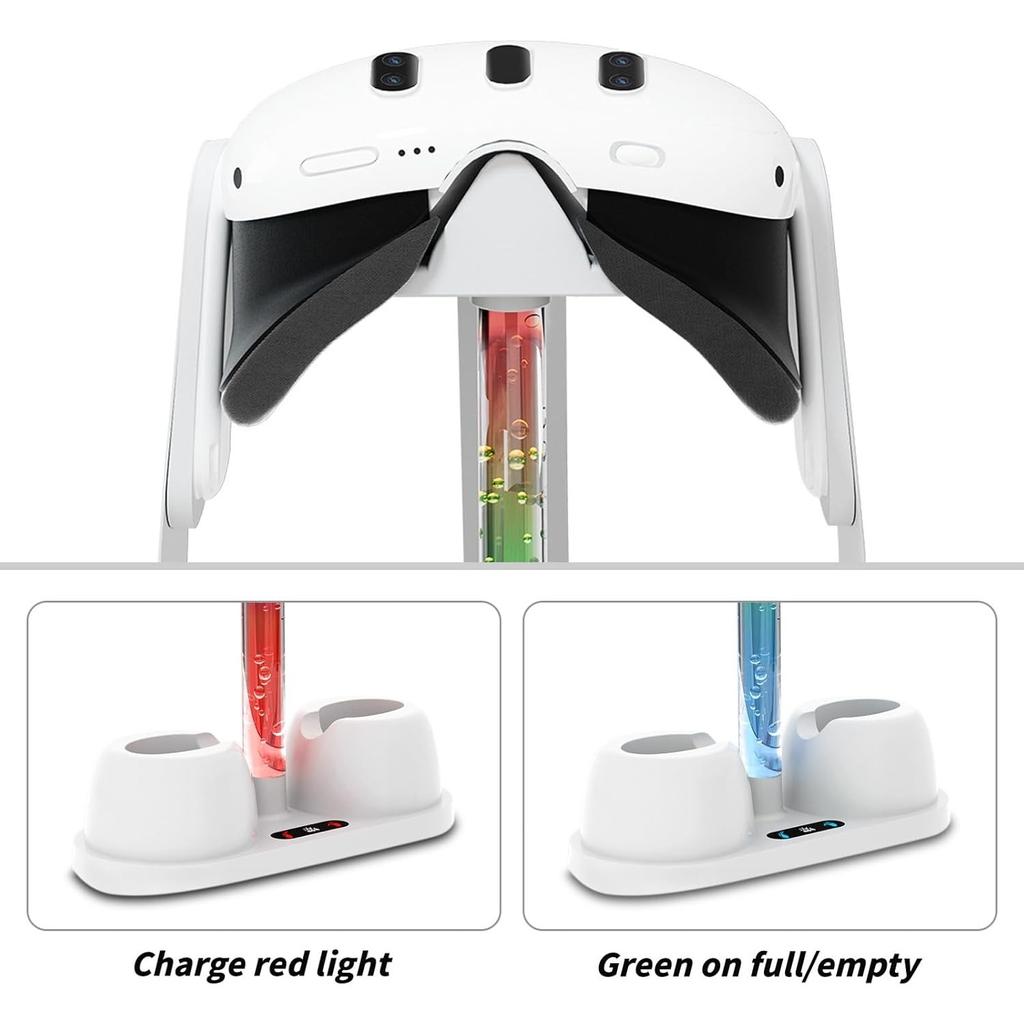Suitable for Meta Quest 3 Chargers Suitable for Meta Quest 3 Charging Dock RGB Light Storage Bracket
