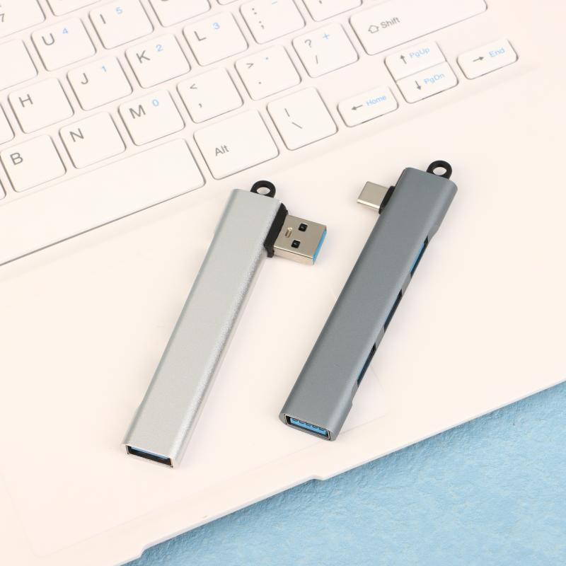 Горячая Распродажа 1 шт. Компьютерные Аксессуары для ПК 4-портовый USB 3.0 Хаб Высокоскоростной Type C Разветвитель 5 Гбит/с Многопортовый ХАБ 4 порта USB 3.0 2.0