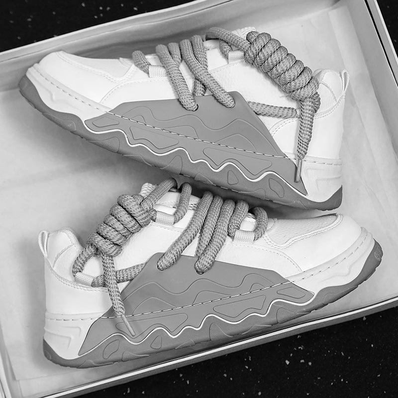 Модная брендовая мужская обувь 2024 года, новая осенняя дышащая спортивная обувь на платформе для повседневной носки, обувь для учеников младших классов, интернет-знаменитостей, пап, модная обувь