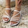2025 Новые летние повседневные сандалии для женщин, плоская обувь, мягкая подошва из ЭВА, легкие, женские, для ежедневной ходьбы, сандалии, уличная обувь