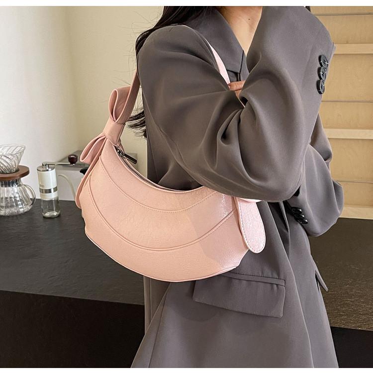 IELGY Женская черная универсальная сумка через плечо Oblique Span Premium Sense Crescent Underarm, Bag Niche Design