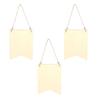 3 suspensions fanion en bois 20 x 15 cm - 2 pointes