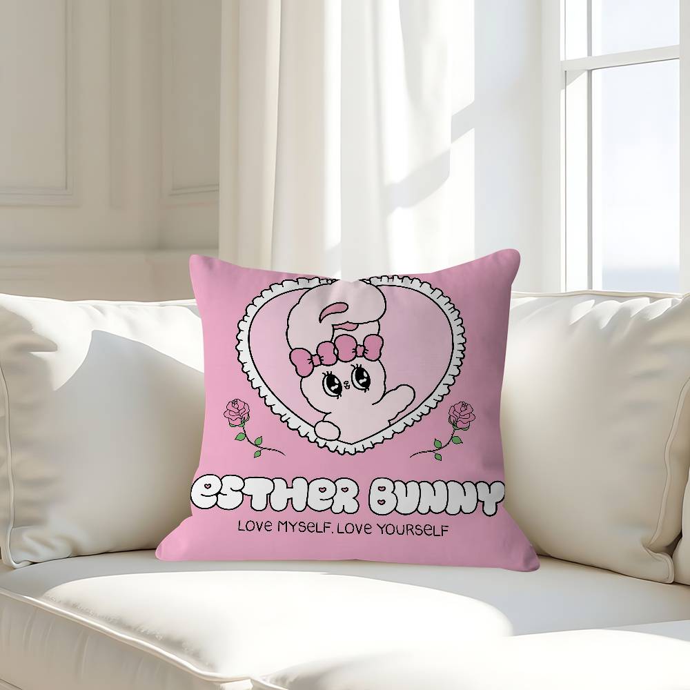 Милая наволочка E-Esther B-Bunny, съемная, моющаяся, чехол для подушки – всесезонный мягкий лен