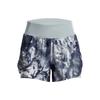 Under Armour Training 2-in-1 Printed Shorts Women Bottoms Harbor-Blue 1379017-465
