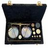 Brass Jewellery Balance Scale with Velvet Box Goldsmith Weight Balance (terrazzo) Levelling & Measuring Tool-100gram