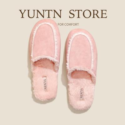 Классические матовые темно-плюшевые кожаные хлопковые тапочки - Водонепроницаемые, Теплые, Противоскользящие, Легкие для мужчин и женщин