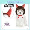 Stylish Dog And Cat Costume Set Featuring Horned Headband And Adorable Wig