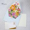 3D вылетающая поздравительная открытка с несколькими красочными цветочными декорами, поздравительная открытка с конвертом, акварельная живопись, рождественский, новогодний подарок