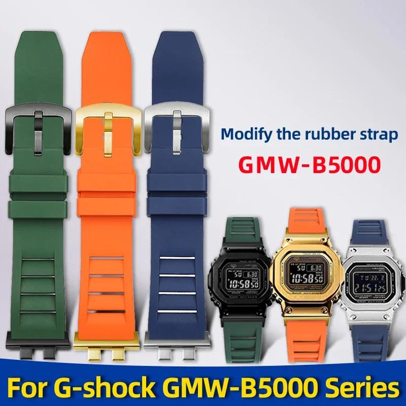 Ремешок для Casio G-Shock GMW-B5000 GM-B2100 GMB2100 GMC-B2100 MRG-B2100D фторкаучуковый ремешок для часов звеньевой Запасной браслет