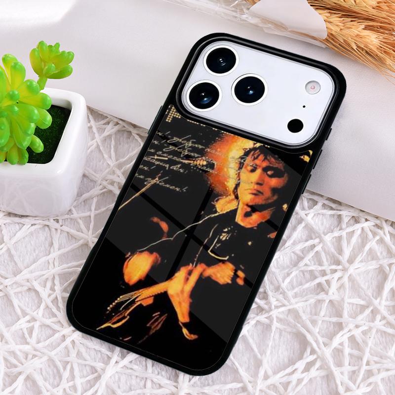 Виктор Цой Чехол Ударопрочный Чехол для Телефона для iPhone 17 Air 16e 15 11 12 14 13 Pro Max Чехол Coque